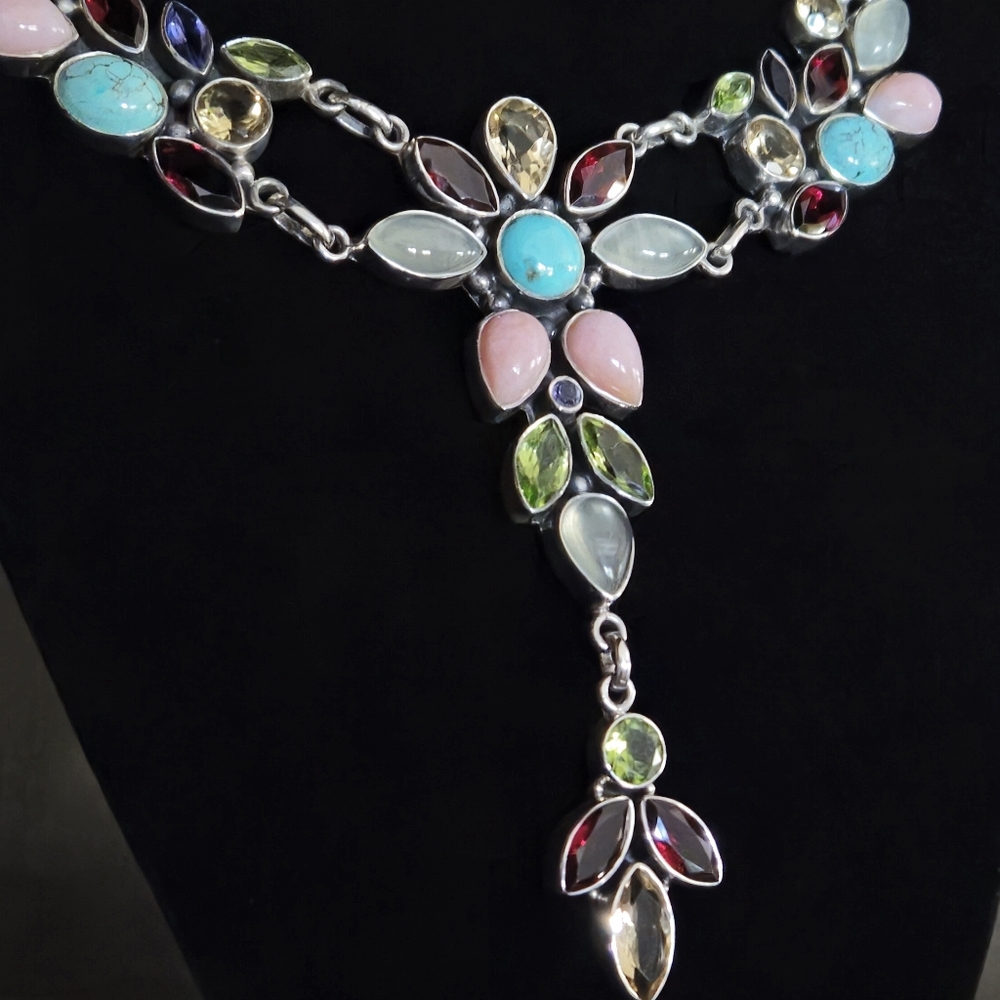 NICKY BUTLER RAJ LIMITED EDITION 925 Sterling Silver Designer Necklace Turquoise - Picture 4 of 16
